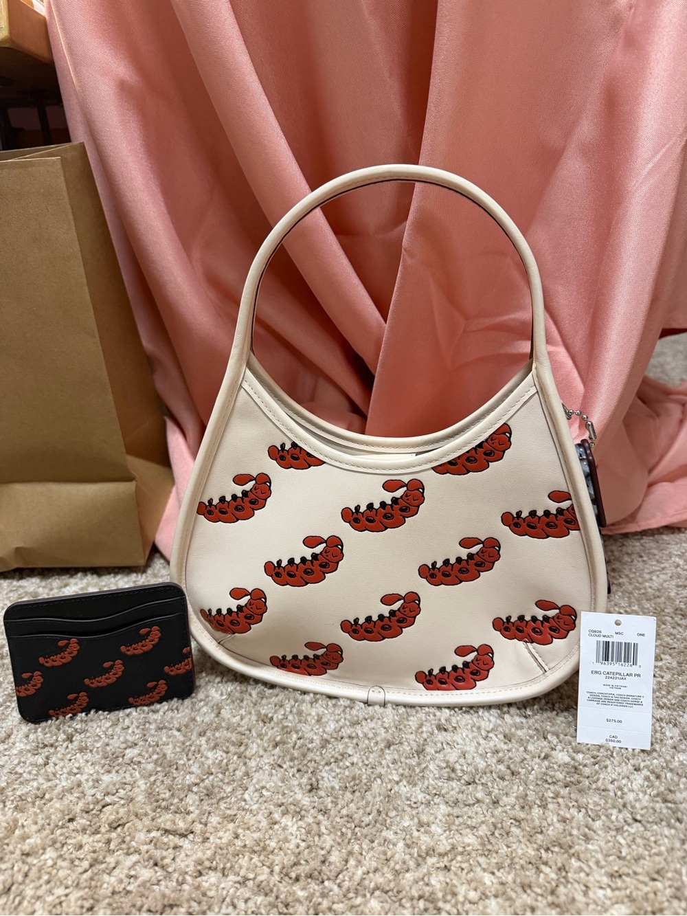 Coach x Coachtopia Ergo Caterpillar Shoulder Bag + Matching Card Case 🐛🤍
